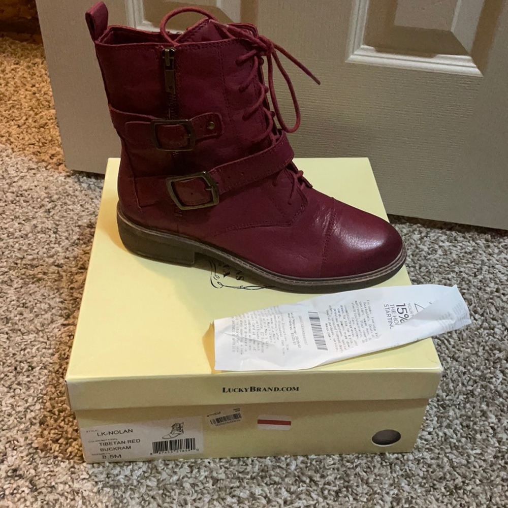 Red Never worn Lucky Boots.